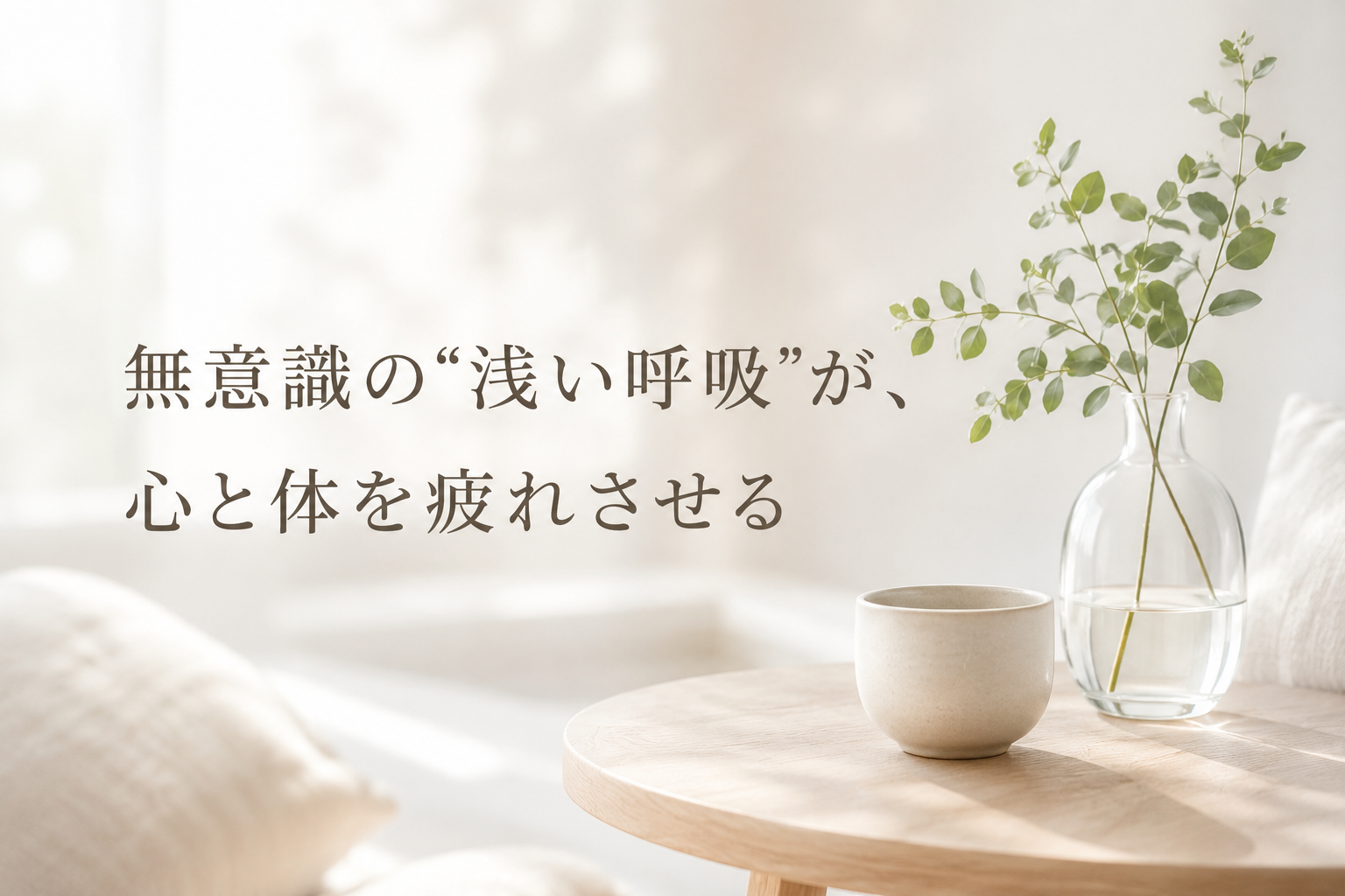 無意識の“浅い呼吸”が、心と体を疲れさせる